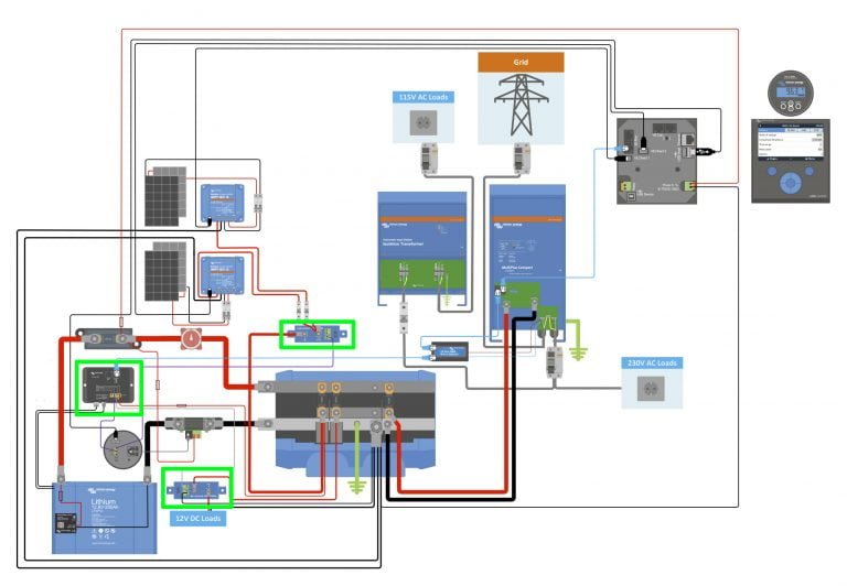 Victron-wiring-diagram-with-bms-components-highlighted - Vanlife Outfitters