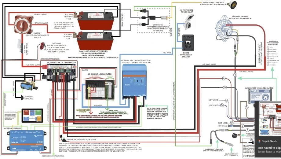 camper-van-secondary-alternator-wiring-example - Vanlife Outfitters