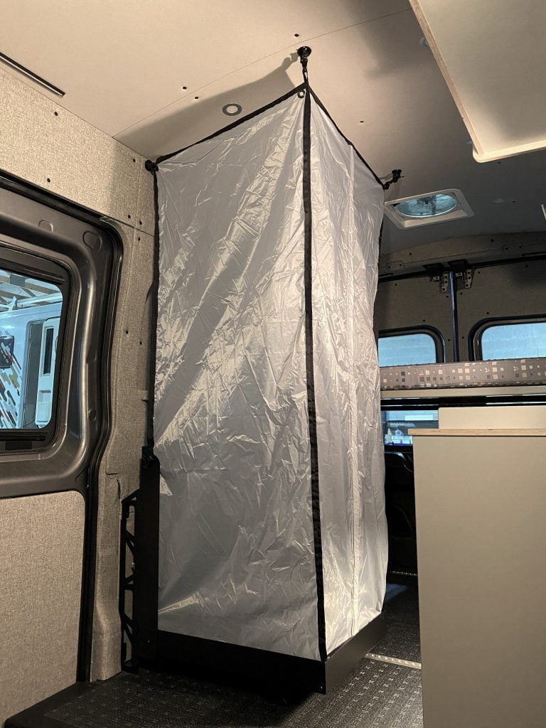 Shower and Privacy Curtain for Camper Van Rear Doors - Promaster/Sprinter