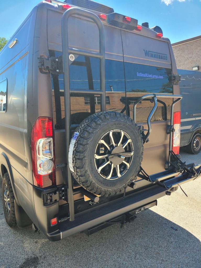 Combination Ladder And Spare Tire Carrier For Promaster Van - Rover Van