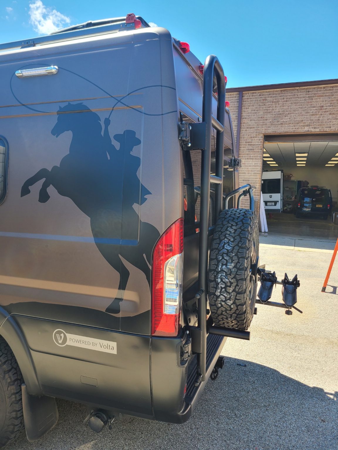 Combination Ladder And Spare Tire Carrier For Promaster Van - Rover Van