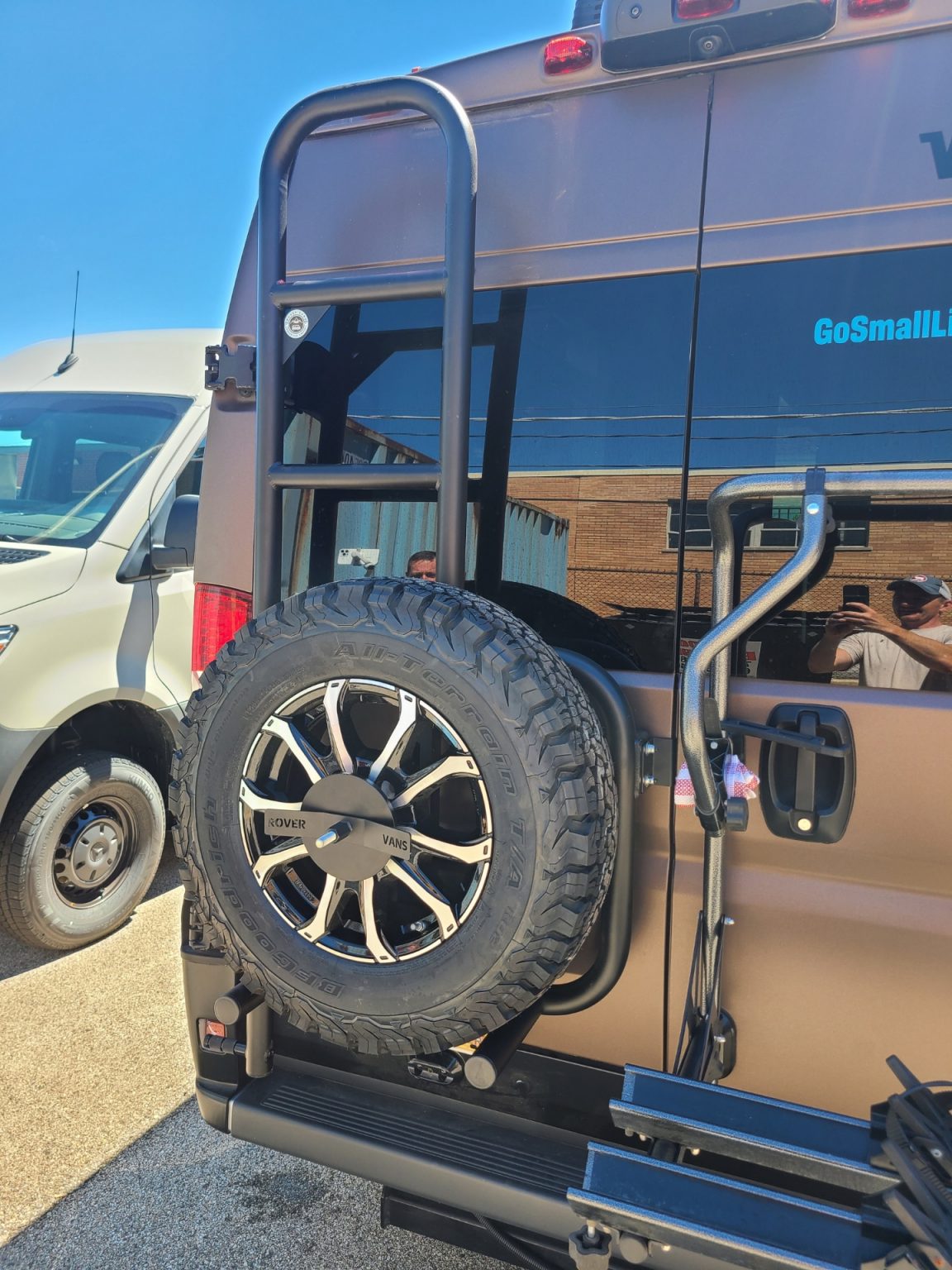 Combination Ladder And Spare Tire Carrier For Promaster Van - Rover Van